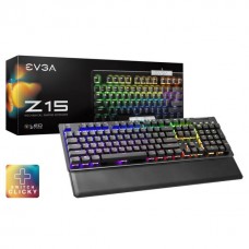 EVGA 822-W1-15US-KR Z15 RGB Gaming Keyboard, RGB Backlit LED, Hot Swappable Mechanical Kaihl Speed Bronze Switches (Clicky) EVGA 822-W1-15US-KR Z15 RGB Gaming Keyboard, RGB Backlit LED, Hot Swappable Mechanical Kaihl Speed Bronze Switches (Clicky)